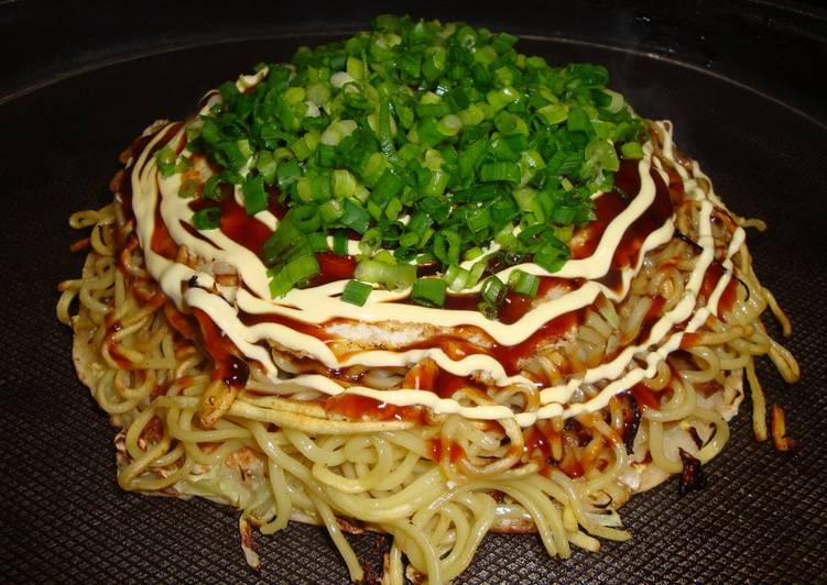 Recipe of Favorite My Husband&#39;s Hiroshima-style Okonomiyaki (with photos)