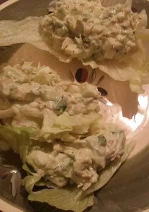 A picture of Chicken avocado salad.