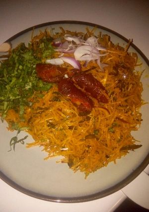 A picture of Abacha and ugba.