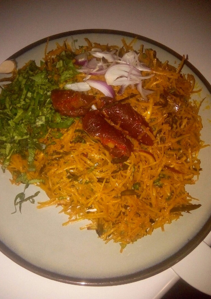A picture of Abacha and ugba.