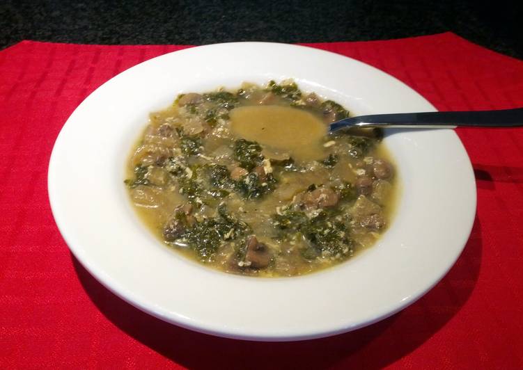 Kale and onion soup