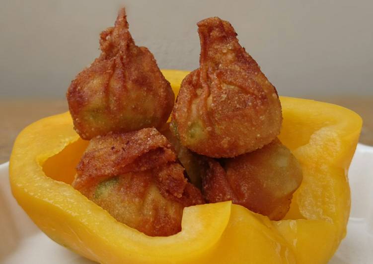 Steps to Make Perfect Ham And Cheese Fried Wanton
