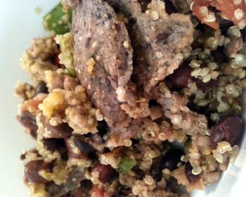Easy Fast Cooking Quinoa and black bean caserole Delicious Steady