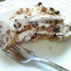 A picture of No Bake " Chocolate Chip Cookie Pie " ( made with Chips Ahoy)....