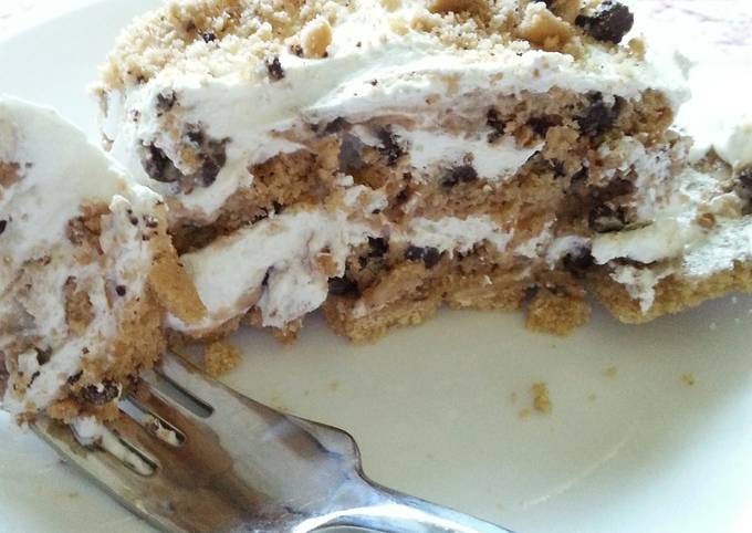 No Bake " Chocolate Chip Cookie Pie " ( made with Chips Ahoy)...