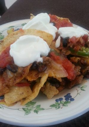 A picture of Baked Nachos.
