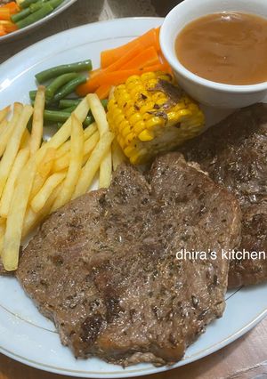 Foto resep Wagyu Beef Steak with Brown Gravy