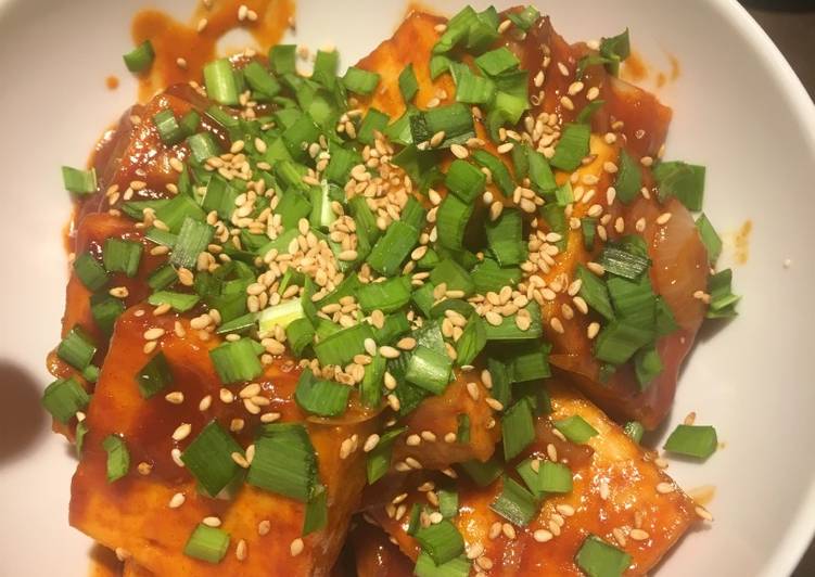 Korean Spicy Tofu (Dobu-Jorim)