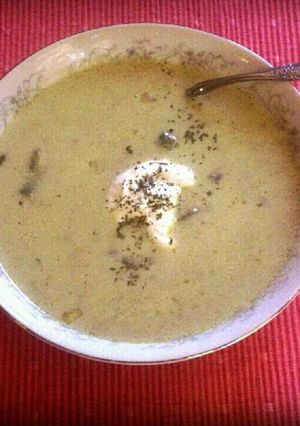 A picture of Cream of Asparagus Soup.