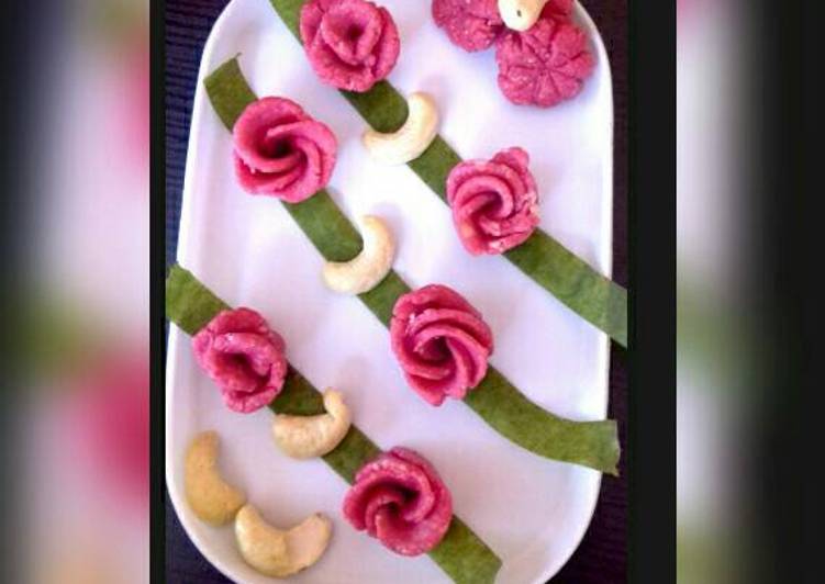 Recipe of Perfect Cashew roses..valentine special