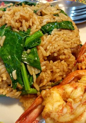 รูปของ ข้าวผัดเนื้อคะน้าน้ำมันหอย