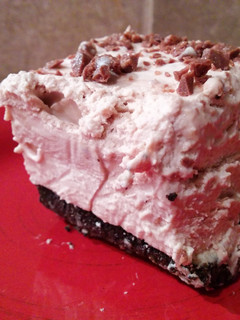 A picture of Frozen Toblerone Mousse Squares.