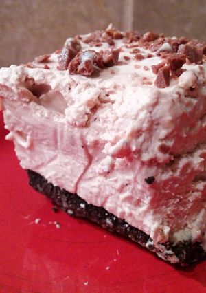 A picture of Frozen Toblerone Mousse Squares.