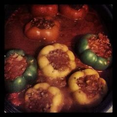 A picture of Stuffed peppers.