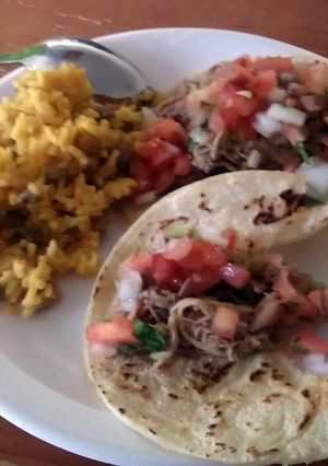 A picture of Pork shoulder(carnitas).