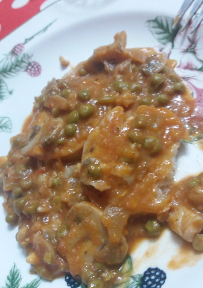 Una foto de Merluza en salsa