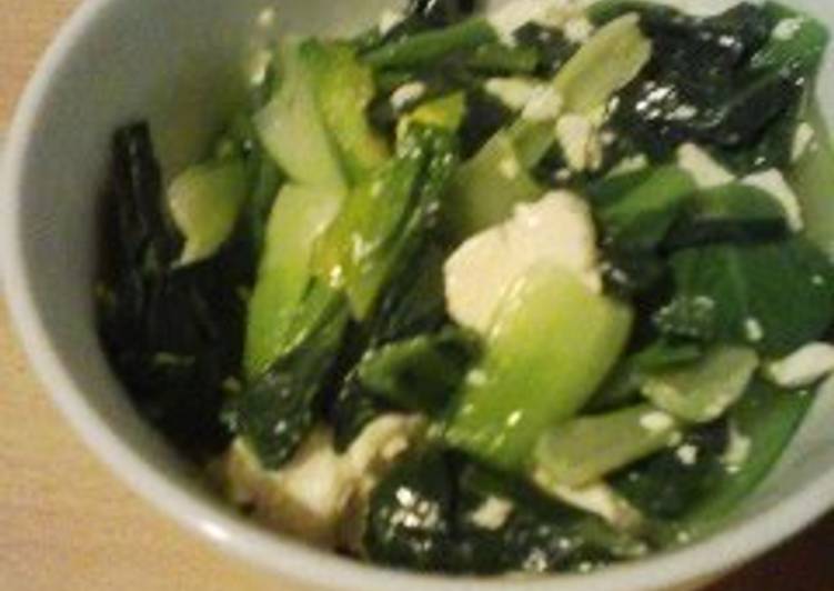 Recipe of Favorite Macrobiotic Komatsuna and Tofu Namul