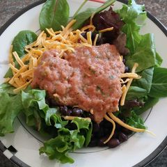 A picture of The Lazy Vegan Burrito Salad.
