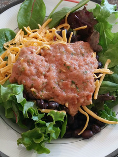 A picture of The Lazy Vegan Burrito Salad.