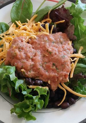 A picture of The Lazy Vegan Burrito Salad.