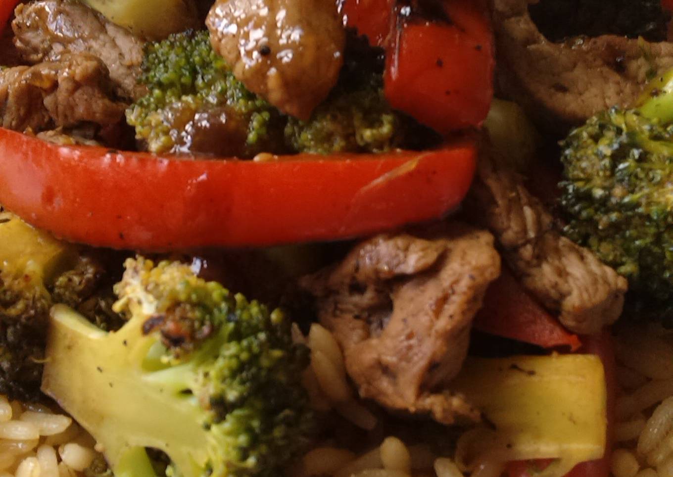 Vickys Quick & Sticky Stir-Fried Lamb, GF DF EF SF NF