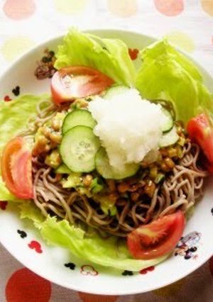 A picture of Natto Soba Noodles.