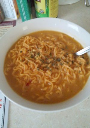 A picture of Chicken curry Top Ramen.
