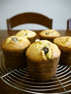 A picture of Red Bean Paste Muffins with Pancake Mix.