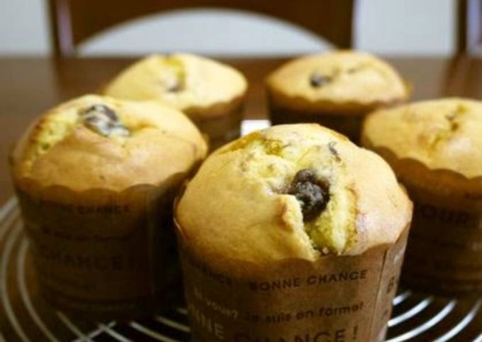 Red Bean Paste Muffins with Pancake Mix