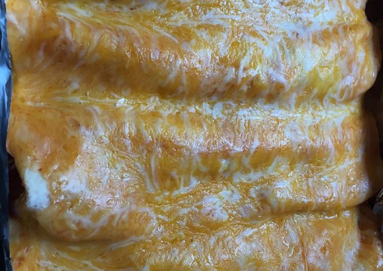 Steps to Prepare Homemade Easy Chicken Enchiladas