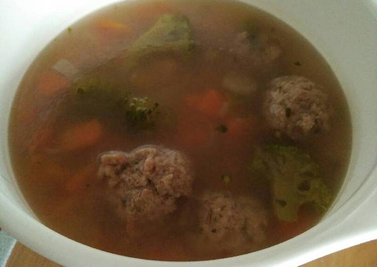 MPASI 9m+: Baso sayuran kuah kaldu