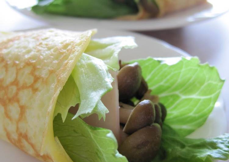 Recipe of Speedy Lettuce and Mushroom Rice Flour Crepes