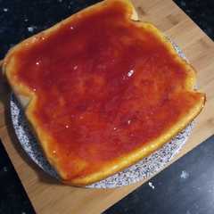 Una foto de Cheesecake de queso fundido