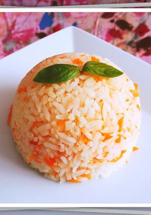 Una foto de Arroz de zanahoria