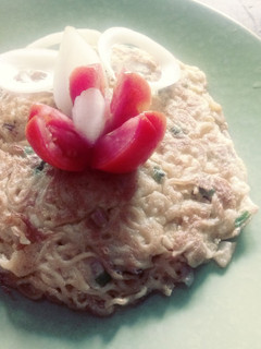 Foto resep 119.Omelet Mie Telur dadar