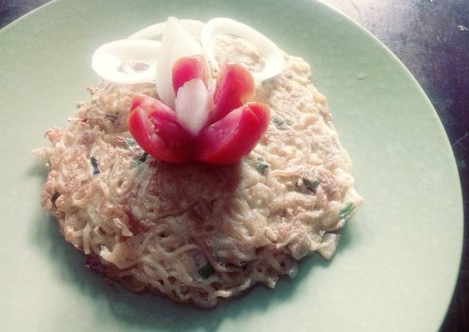 119.Omelet Mie Telur dadar