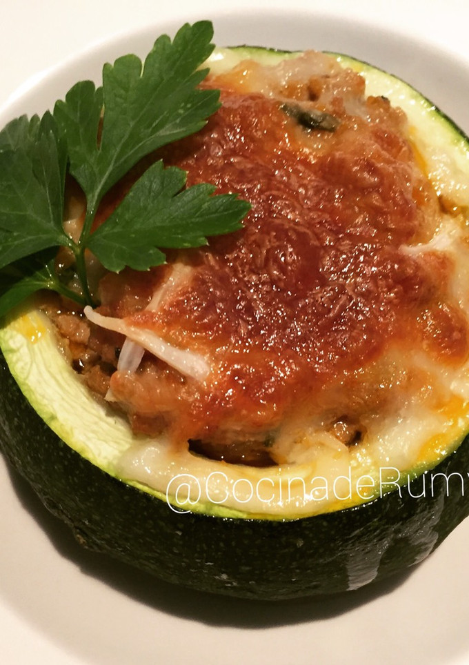 Una foto de Calabacines rellenos de carne