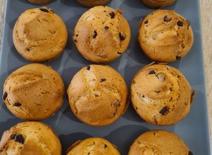 Une photo de Muffins crème de coco et pépites de chocolat