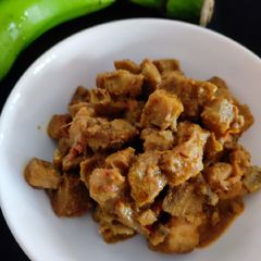 A picture of Nendran raw banana sabji.