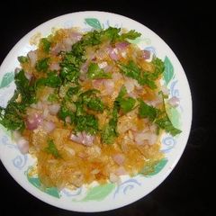 A picture of Masala Poha / Flattened Thin Rice.