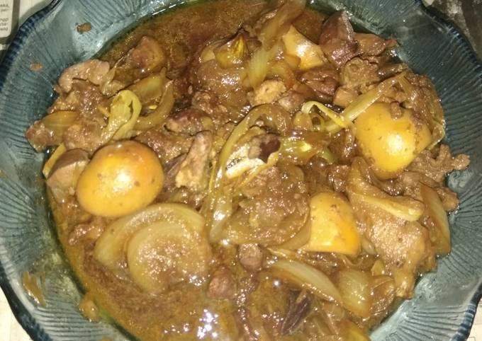 Ati telur puyuh masak kecap