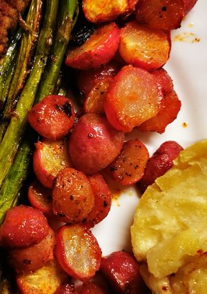 Sült retek - köretnek recept fotója
