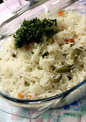 صورة لوصفة رز بالخضار