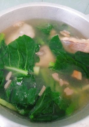 Hình của món Canh cải rổ cá điêu hồng.