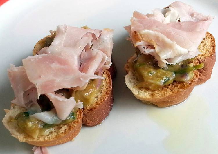 Ham On Baquette With Sambal Tomat /Indonesia Fusion