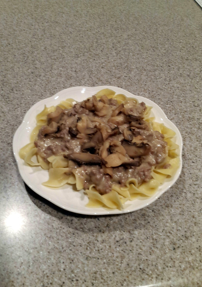 A picture of Beef Stroganoff.