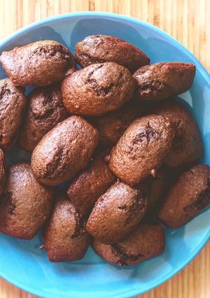 Une photo de Madeleines choco-bananes