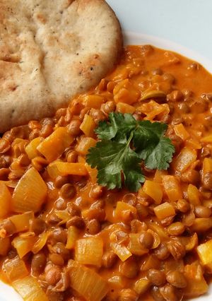 A picture of Vickys No Fuss Lentil Curry, GF DF EF SF NF.