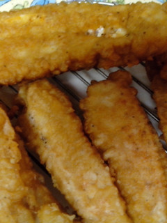 A picture of Fried cod fish.