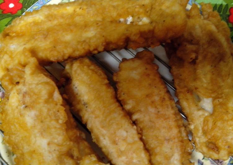 Fried cod fish